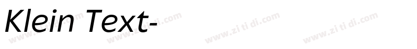 Klein Text字体转换